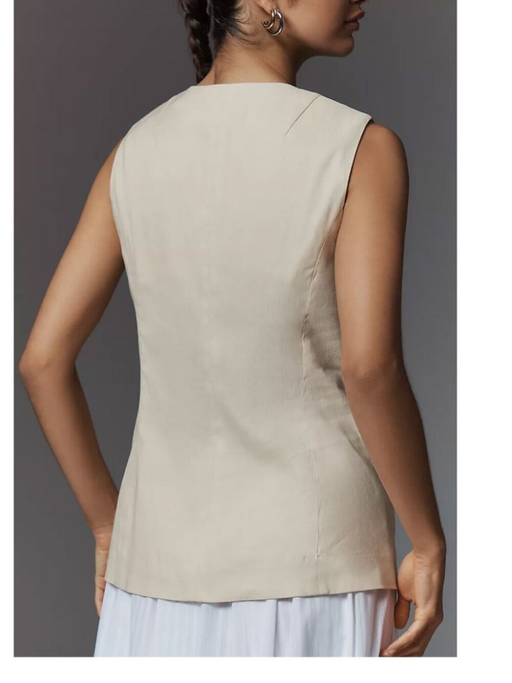 Rag & bone Slade Linen Blend Vest - Picture 4 of 7